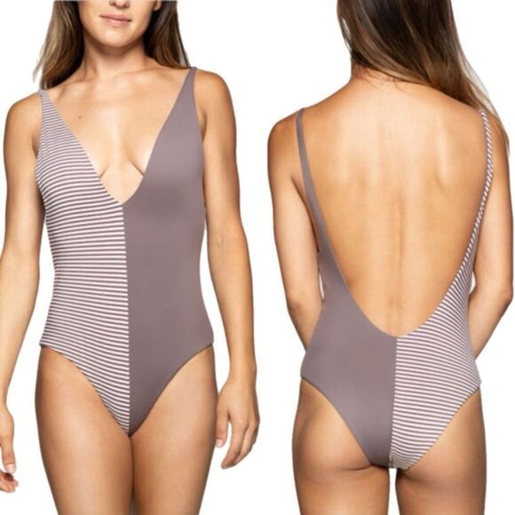 FREE PEOPLE KIKIRIO BEACH MEL PLUNGE REVERSIBLE ONE PIECE SWIMSUIT - Picture 1 of 6